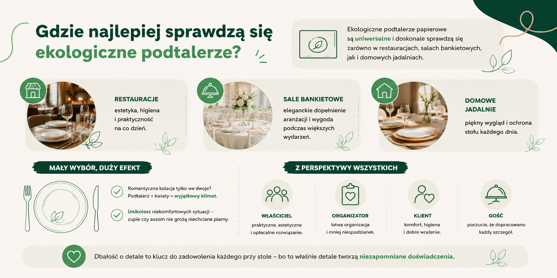 Gdzie najlepiej sprawdzą się ekologiczne podtalerze?