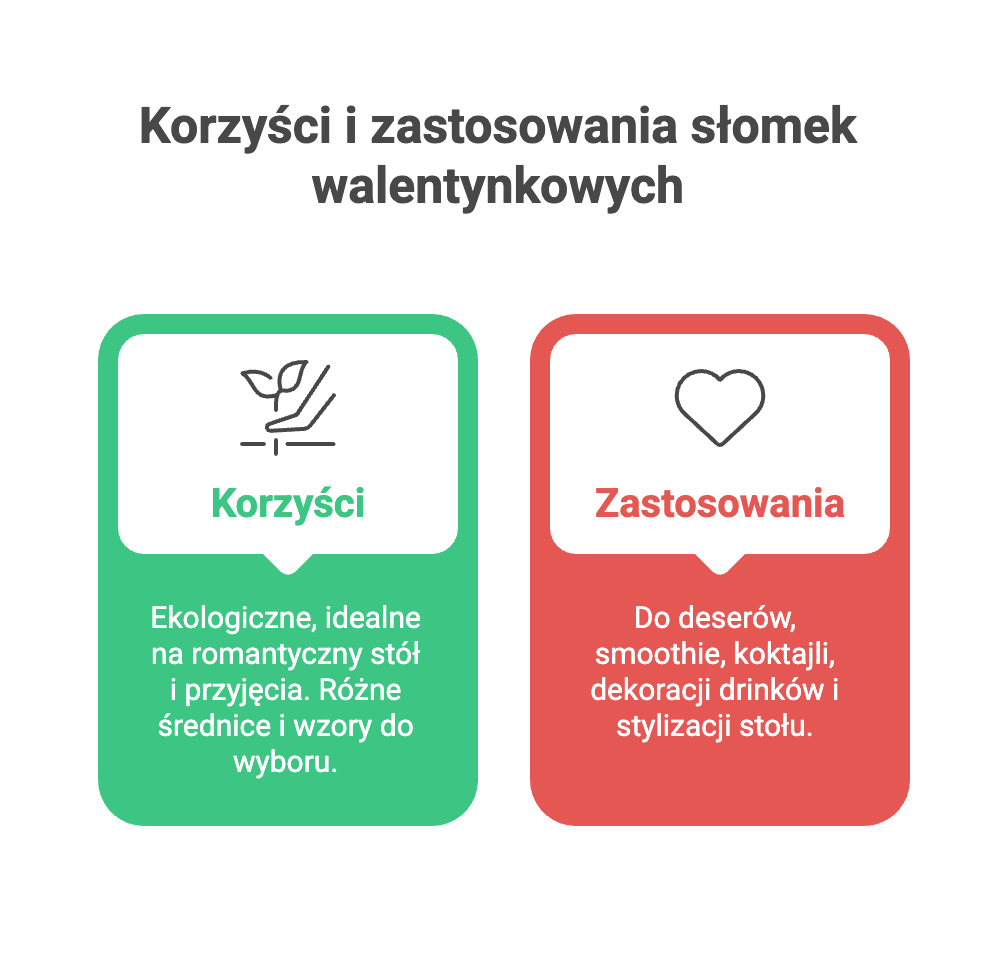 Słomki walentynkowe