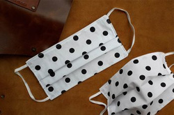 Protective reusable mask "Black Dots" 1 pcs.