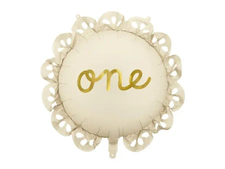 Foil Balloon "One" with Ruffle, 51.5 cm, 1 pc