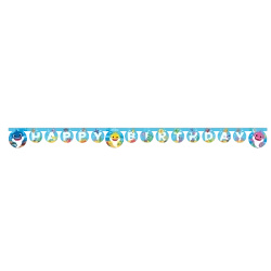 Paper Birthday Banner Baby Shark, 2 m 1 pc