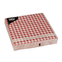 Vichy Karo 1/4 3-layer napkins 33 x 33 cm 30 pcs.