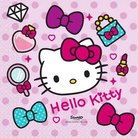 2-ply napkins “Hello Kitty”, 33 × 33 cm, 20 pcs