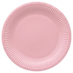 Talerz papierowy okrągły "Różowy" śr. 23 cm 8 szt.