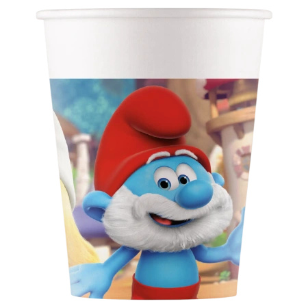 Kubek papierowy "Smerfy" 200 ml 8 szt.
