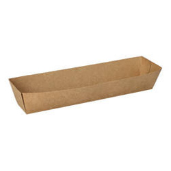 Greaseproof deep paper tray 18.5 x 3.3 x 3 cm 50 pcs.