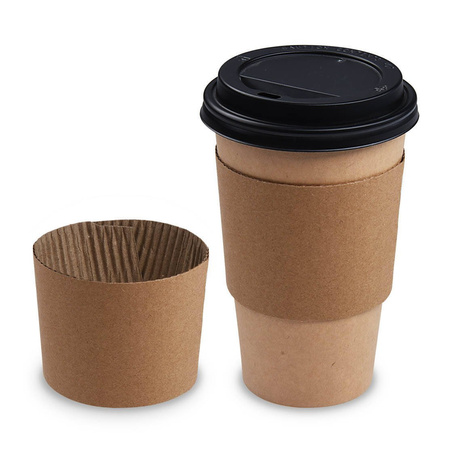 Cup sleeve 350-500 ml, kraft, 100 pcs