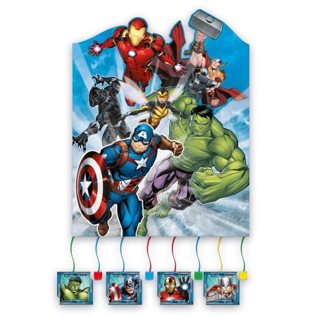Paper 3D piñata "Avengers" 21x27 cm, 1 pc