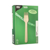Waxed wood forks 16 cm 100 pcs.
