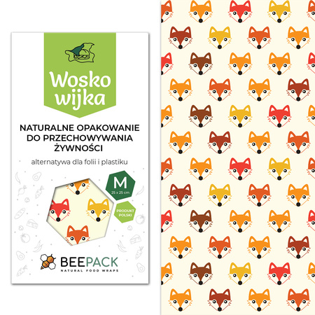 Waxwing "Foxes" size "M" 25 x 25 cm 1 pcs.