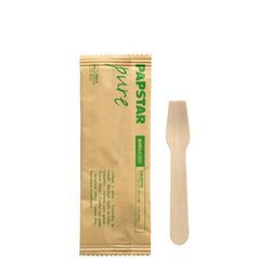 Ice cream spoons made of wood 9,4cm individually packed 50 pcs.