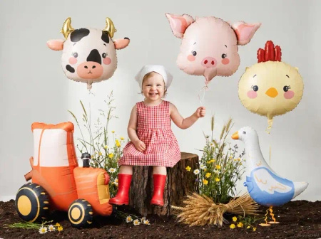 Standing Foil Balloon "Tractor", 72 × 63.5 cm, 1 pc