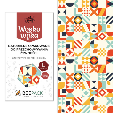 Waxwork "Geometric Pattern" size "L" 36 x 36 cm 1 pcs.