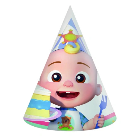 Paper Party Hats CoComelon, 6 pcs