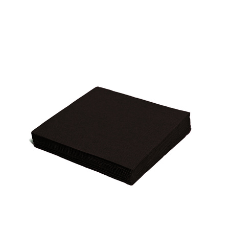 2-ply Black napkins 1/4 fold 33 × 33 cm, 50 pcs.