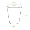 Paper cup white dispersion 250 ml, diameter 80 mm 50 pcs.