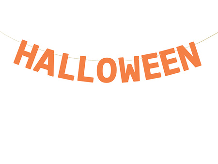 Orange Paper Banner “Halloween”, 250 cm, 1 pc.