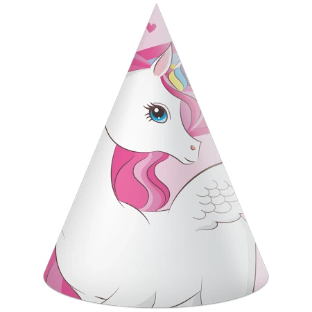 Czapeczki papierowe Unicorn 6 szt.