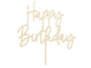 Wooden Cake Topper "Happy Birthday", 16 cm, 1 pc