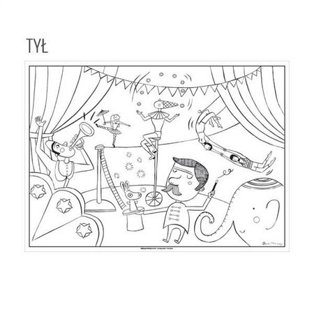 Paper placemats - coloring book "Circus" 31 x 43 cm 250 pcs.