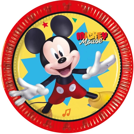 Paper plates "Mickey Mouse", 20 cm, 8 pcs