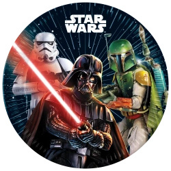 Talerze papierowe "Star Wars", 23 cm, 8 szt.