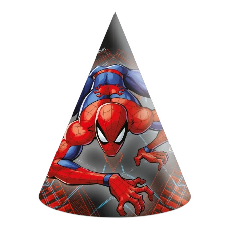 Paper Party Hats Spiderman 6 pcs