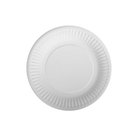 Paper plate white round 15 cm 100 pcs.