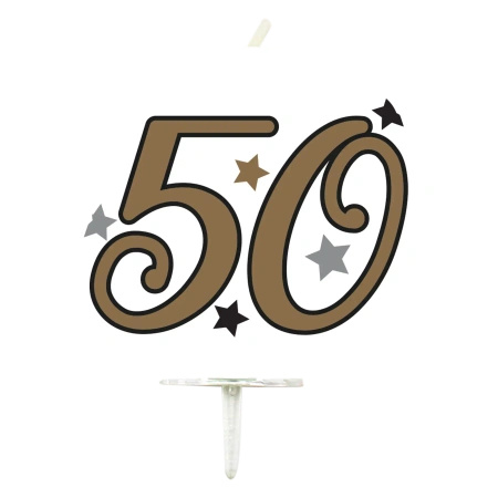 Milestone Birthday Candle "50", 1 pc.