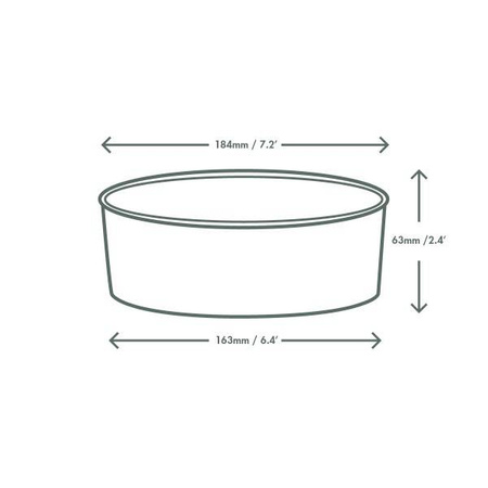 Miska papierowa sałatkowa kraft 1000 ml śr. 185 mm 50 szt.