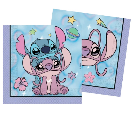 Serwetki 2-warstwowe "Stitch & Angel", 33 x 33 cm, 20 szt.