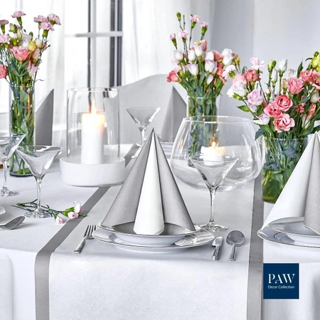 Premium Airlaid napkins, silver, 1/4, 40 x 40 cm 50 pcs.