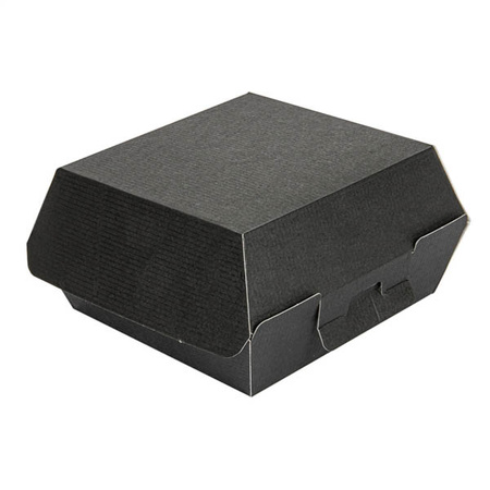 Thermal burger box black, size "S", 13 x 12,5 x 6,2 cm 50 pcs