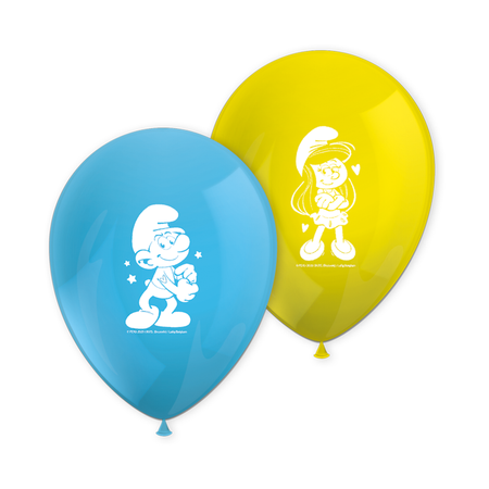 Latex balloons “Smerfy” 28 cm, 8 pcs
