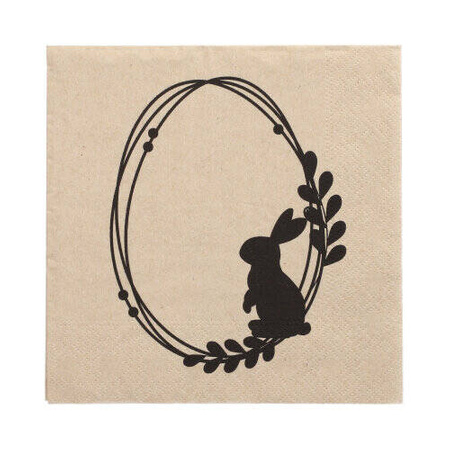 Serwetki 3-warstwowe Rabbit Wreath 1/4 33 x 33 cm 20 szt.