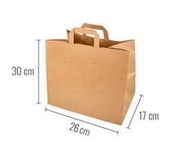 Paper bag with handle 26 x 17 x 30 cm 200 pcs.