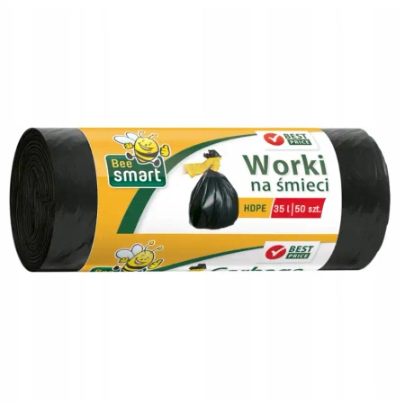 Bee Smart garbage bags HDPE, Paclan 47 x 55 cm, 35L, 50 pcs.