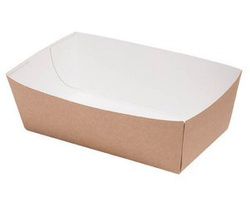 Deep kraft paper tray 12 x 6 x 4 cm 100 pcs.