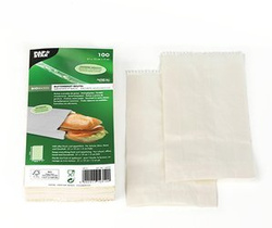 Greaseproof paper breakfast bag white 10+3 x 21 cm 100 pcs.