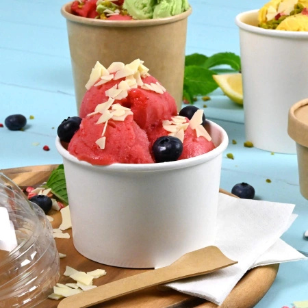 Paper cup for ice cream white 270 ml, 92 mm dia, 50 pcs.