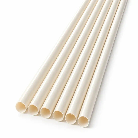 White paper straws 6/210 mm, dispersion-coated, 300 pcs