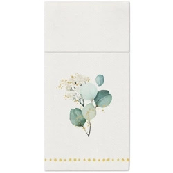 Premium Airlaid cutlery bags-serviettes, "Eucalyptus", 40 x 40 cm 25 pcs.