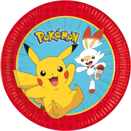 Paper plates "Pokemon", 23 cm, 8 pcs
