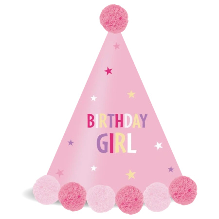 Paper Party Hats Birthday Girl, 1 pcs