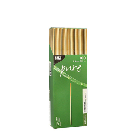 Straws made of straw 4/200 mm, 100 pcs