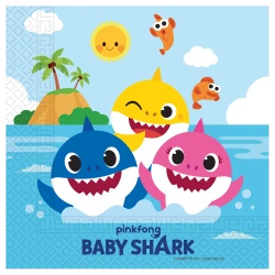 2-ply napkins “Baby Shark”, 33 × 33 cm, 20 pcs