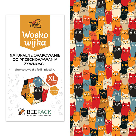 Waxwork "Cats" size "XL" 40 x 48 cm 1 pcs.