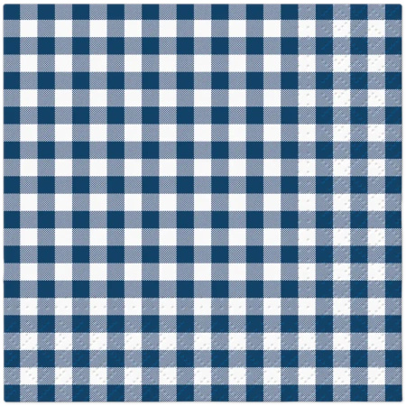 2-ply napkins Gingham Navy 25 x 25 cm, 100 pcs