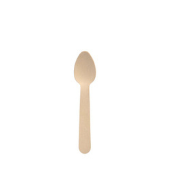 Waxed wood teaspoons 11 cm 100 pcs.