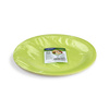 Round paper plate, green, dia 23 cm, 10 pcs.